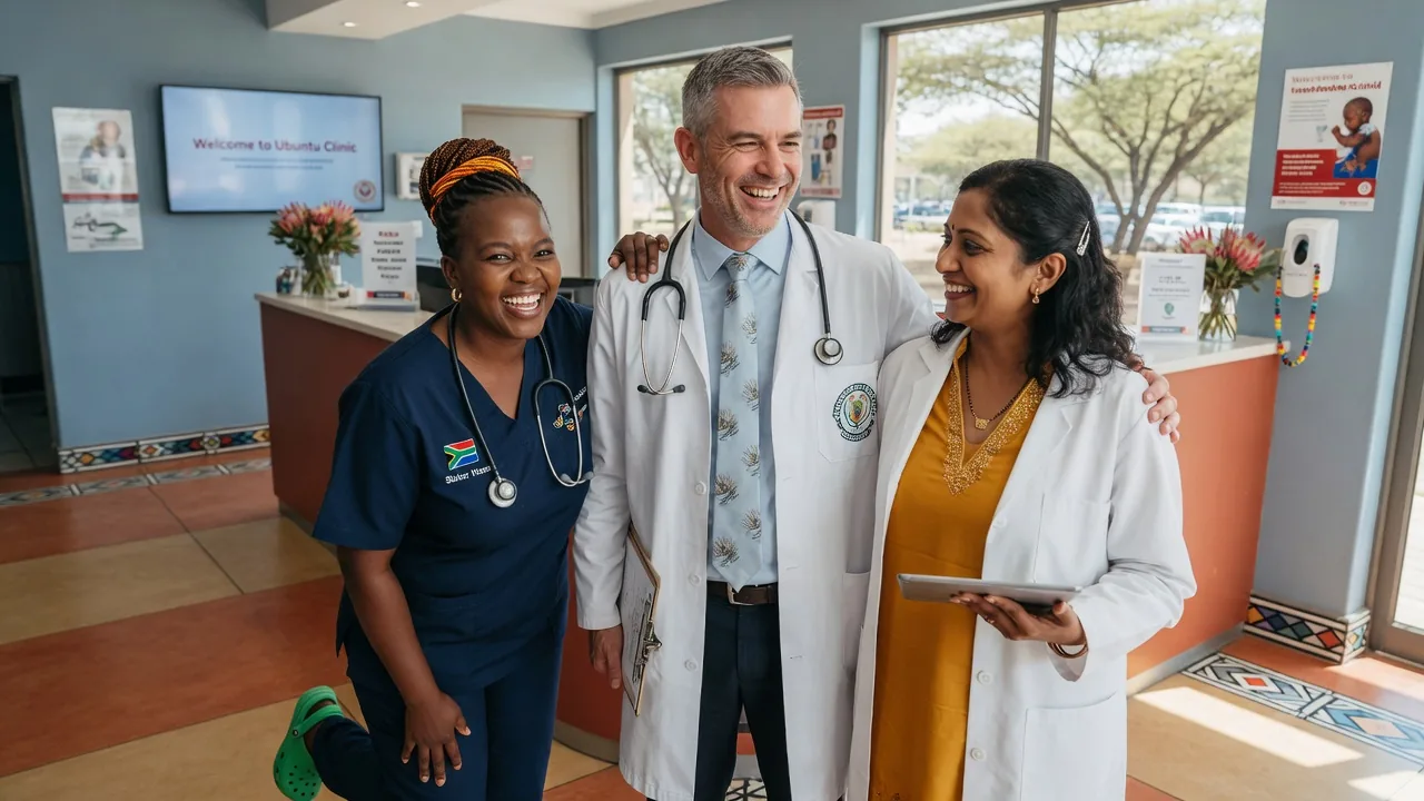 Multicultural South African medical team