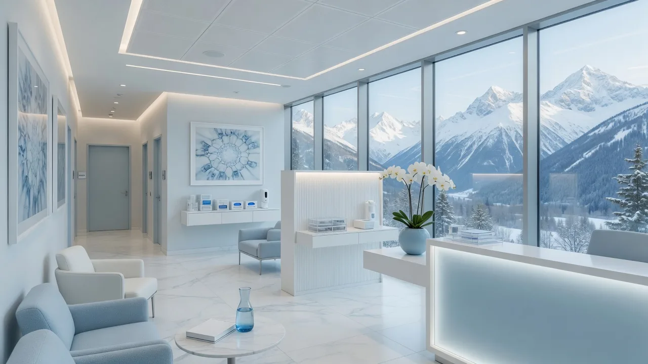 Modern private clinic with mountain views